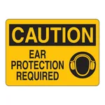 Brady CAUTION Ear Protection Required Sign