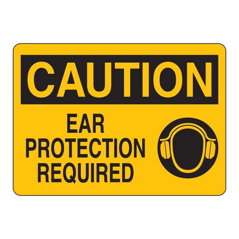 Brady CAUTION Ear Protection Required Sign