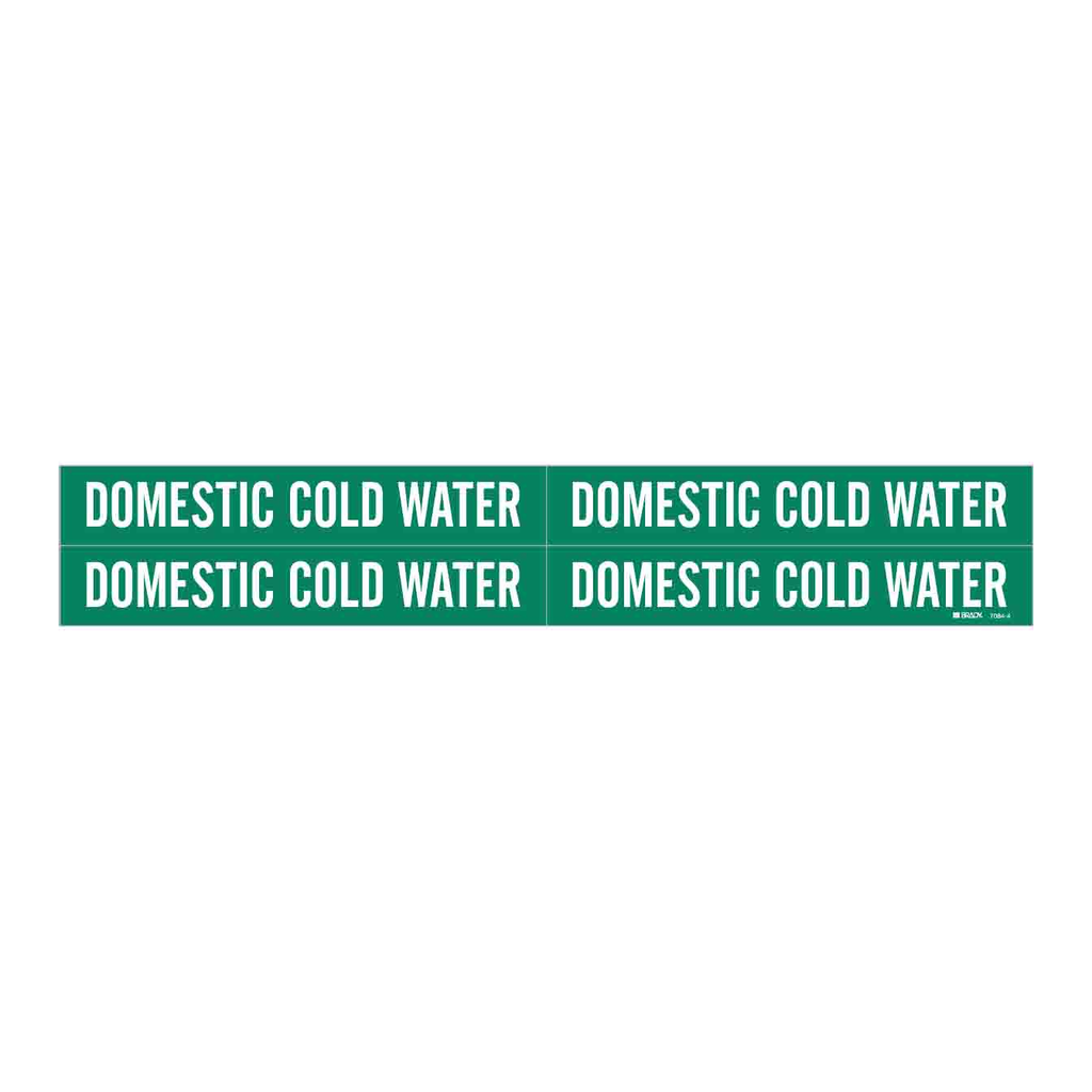 Brady Domestic Cold Water Pipe Marker