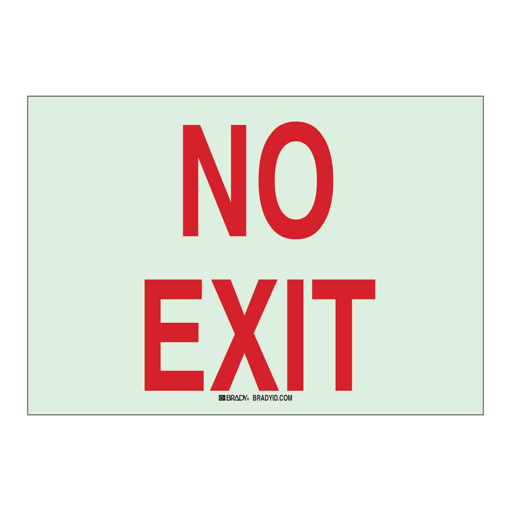 Brady BradyGlo No Exit Sign