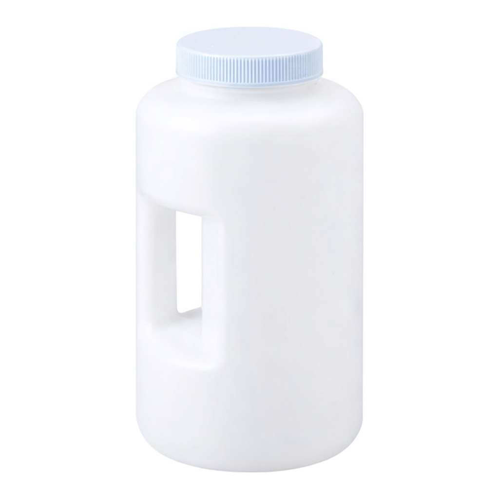AS ONE Wide-Mouth Bottle with Handle Round HDPE