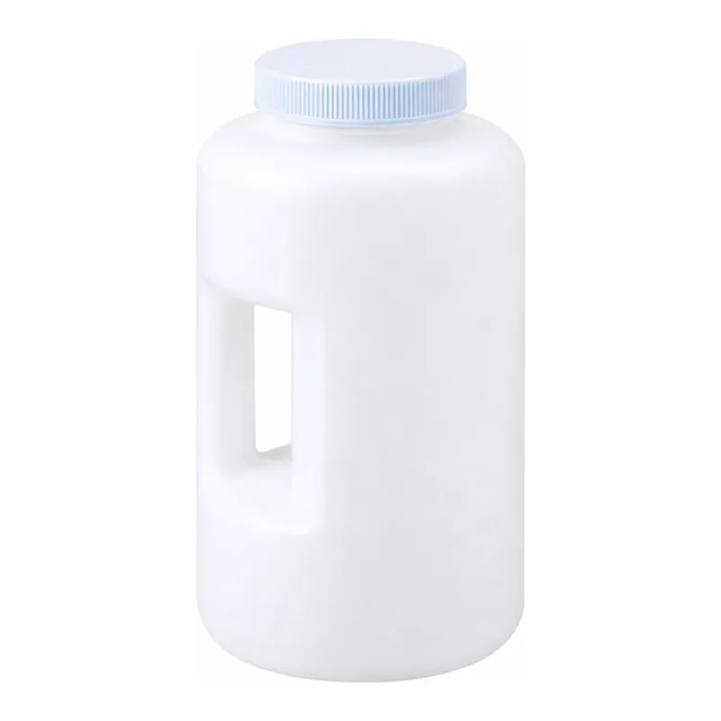 AS ONE Wide-Mouth Bottle with Handle Round HDPE