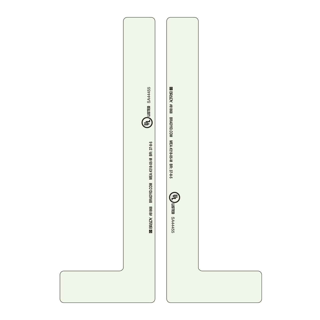 Brady Glow-In-The-Dark "L" Shaped Stair Markers - NYC Approved