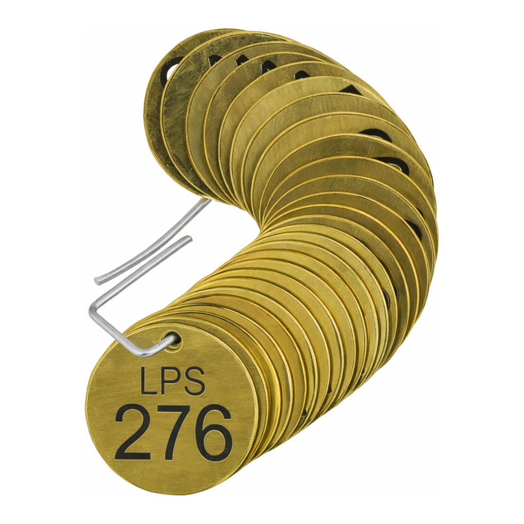 Brady Stamped Brass Valve Tags LPS Low Pressure Steam