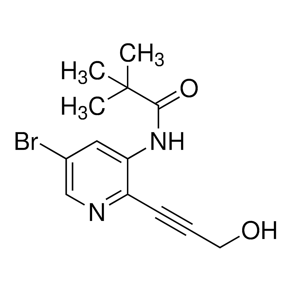 Merck N-(5-Bromo-2-(3-hydroxyprop-1-yn-1-yl)pyridin-3-yl)pivalamide