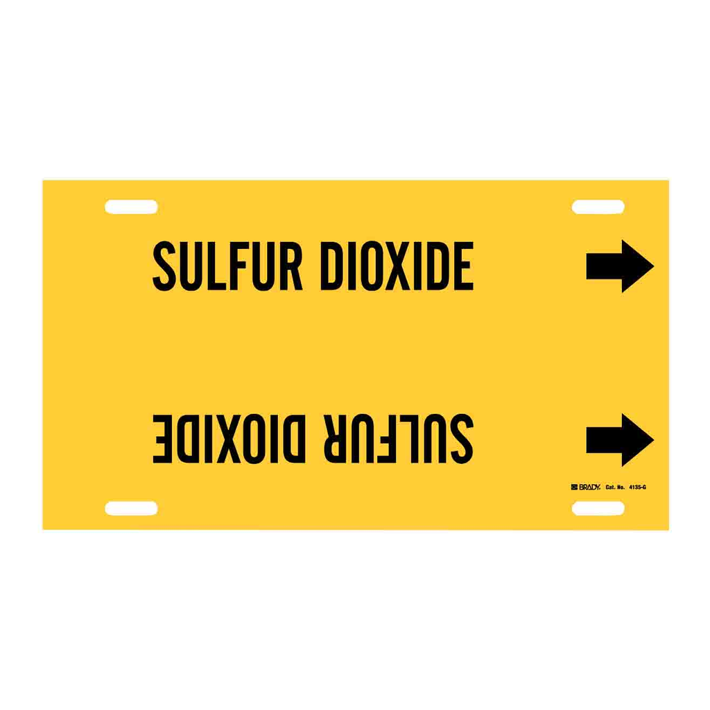 Brady SULFUR DIOXIDE Snap-On Pipe Marker