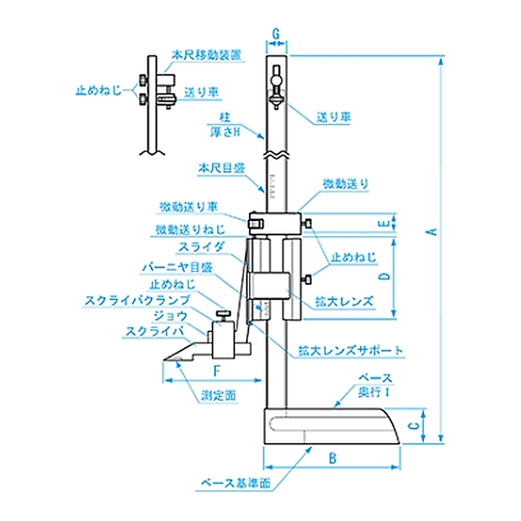AS ONE Comfortable Scale Height Gauge, 시인성이 좋은 높이 게이지