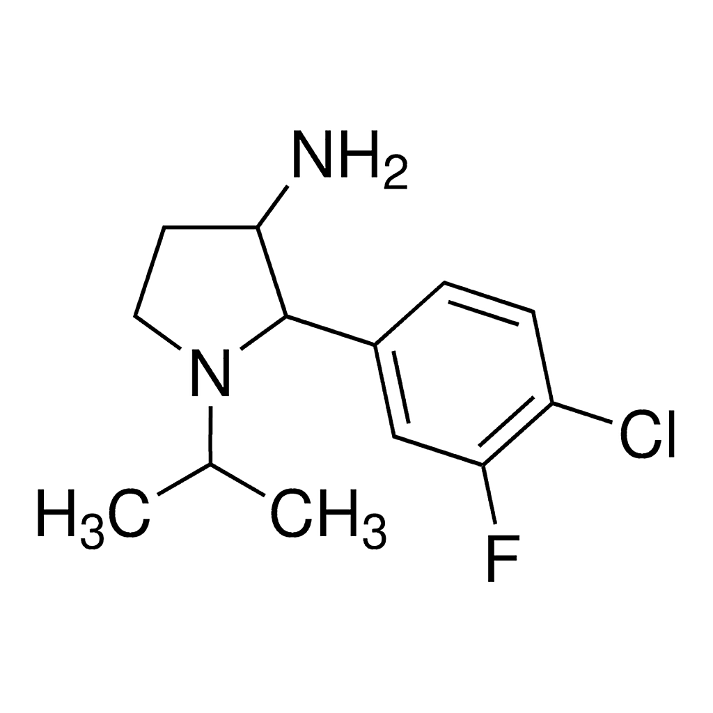 Merck 2-(4-Chloro-3-fluorophenyl)-1-isopropyl-3-pyrrolidinylamine