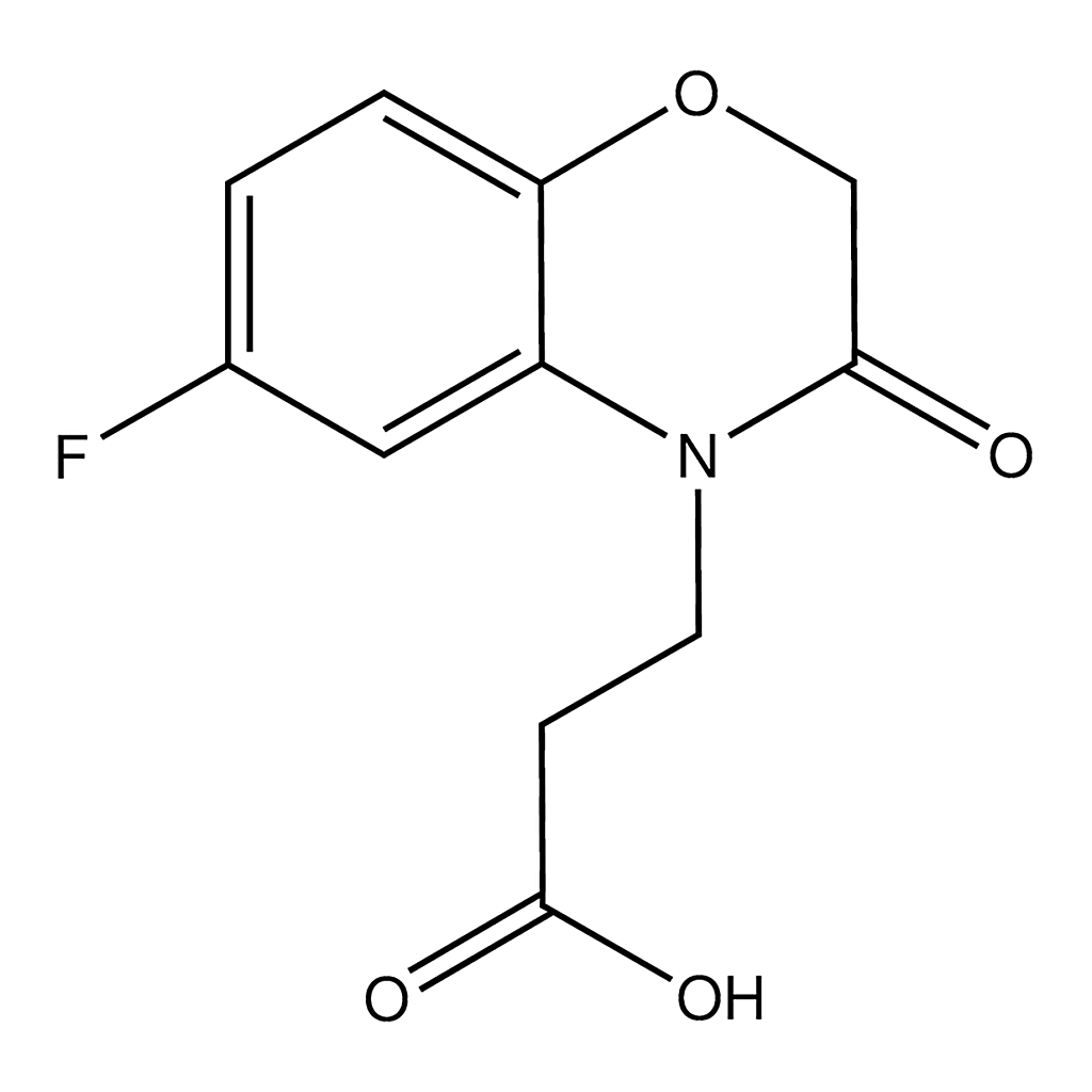 Merck 3-(6-Fluoro-2,3-dihydro-3-oxobenzo[b][1,4]oxazin-4-yl)propanoic acid