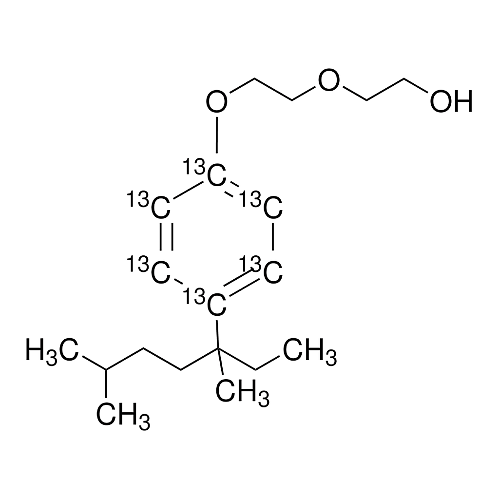 Merck 4-(3,6-Dimethyl-3-heptyl)phenol-diethoxylate-ring-13C6 solution