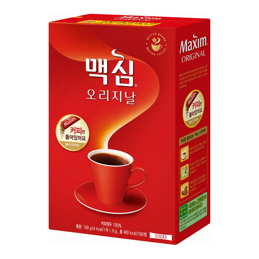 OFFICENEX 맥심 오리지날 블랙(무설탕/1.0g*100T/동서식품)