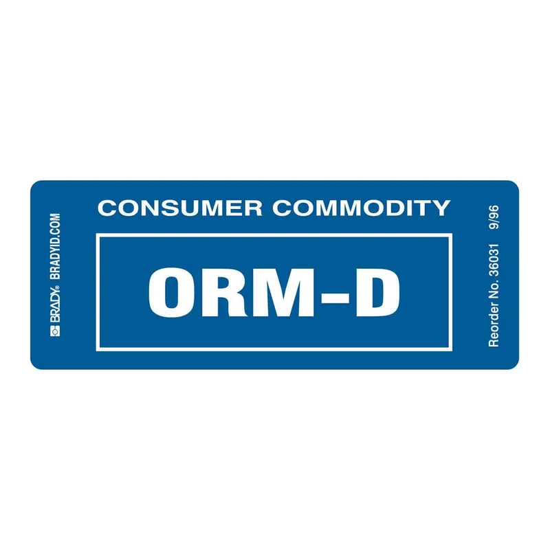 Brady Consumer Commodity ORM-D Labels
