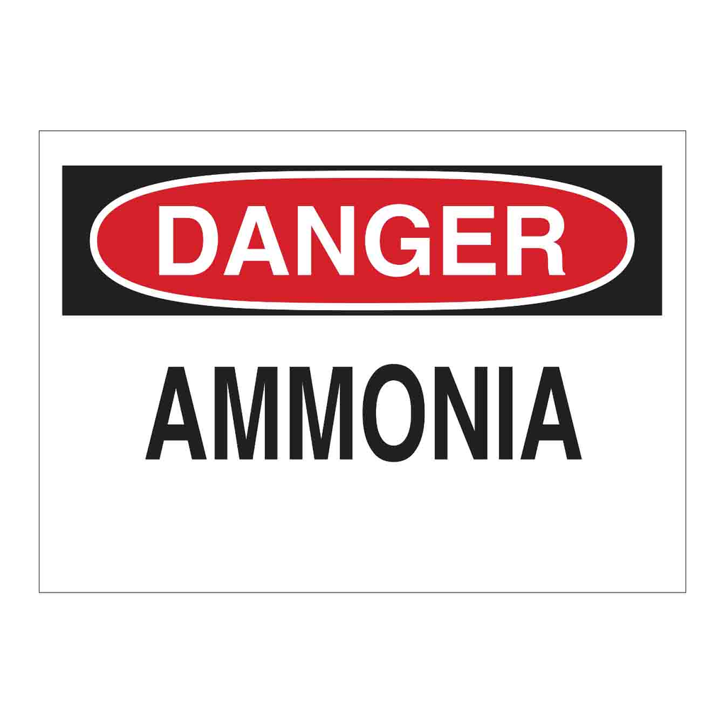 Brady DANGER Ammonia Sign