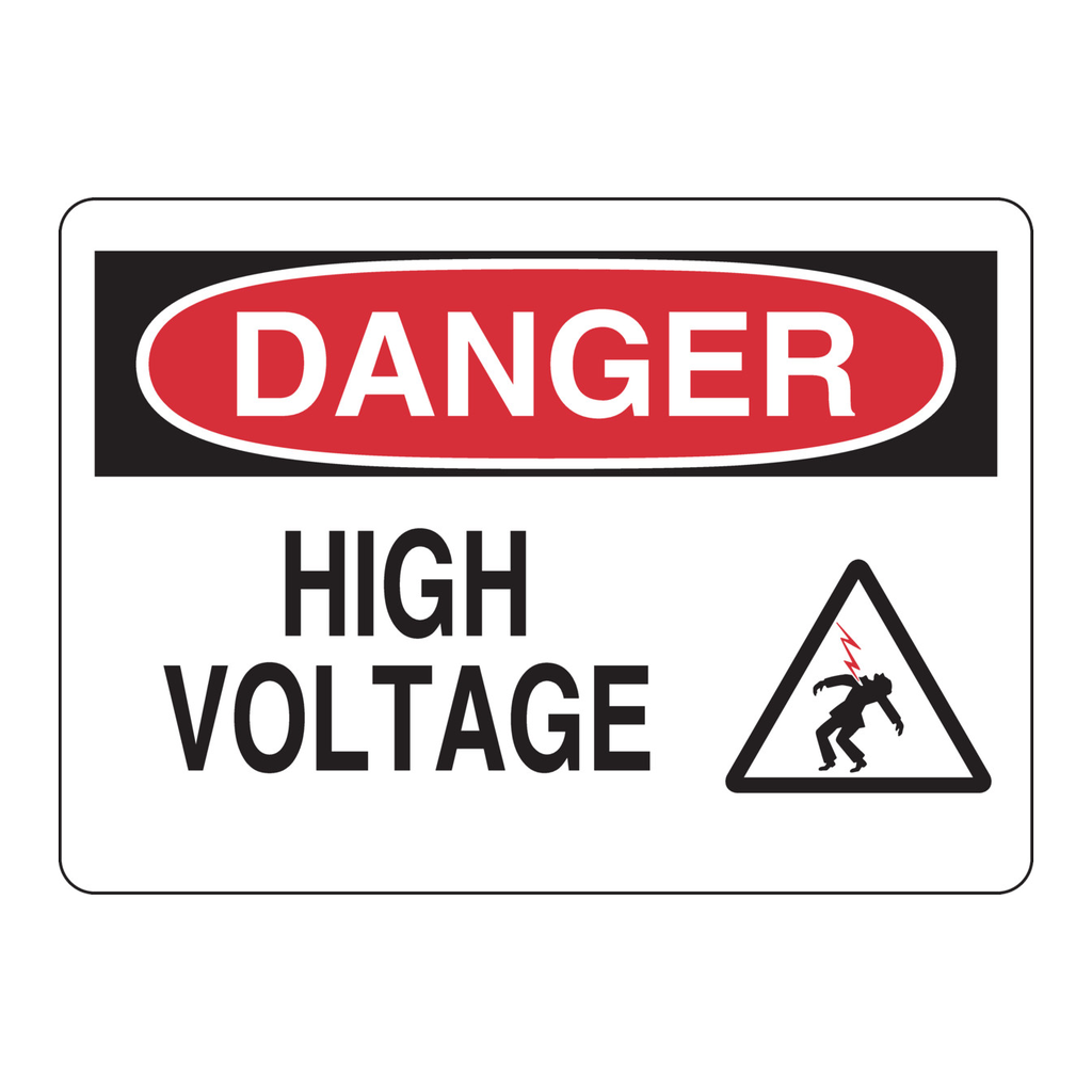 Brady DANGER High Voltage Sign