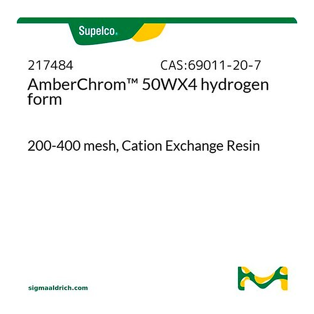 Merck AmberChrom(TM) 50WX4 hydrogen form