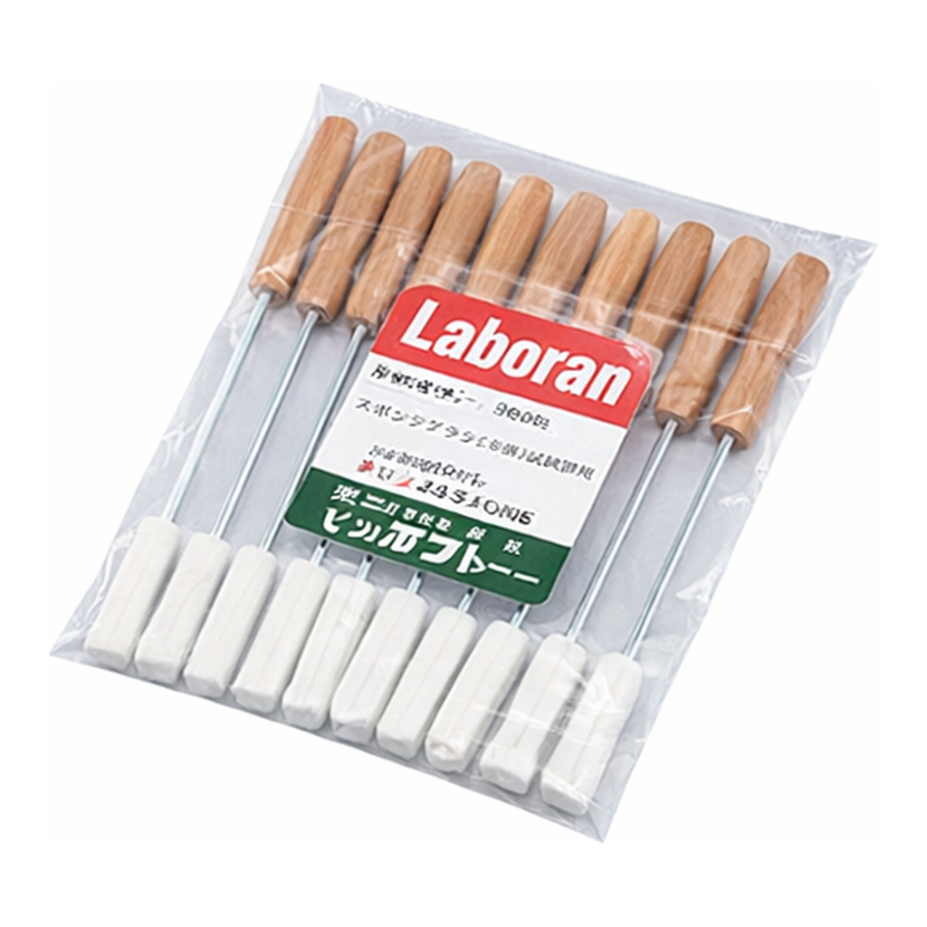 AS ONE LABORAN Sponge Brush Wooden Handle Beaker 11 Pcs