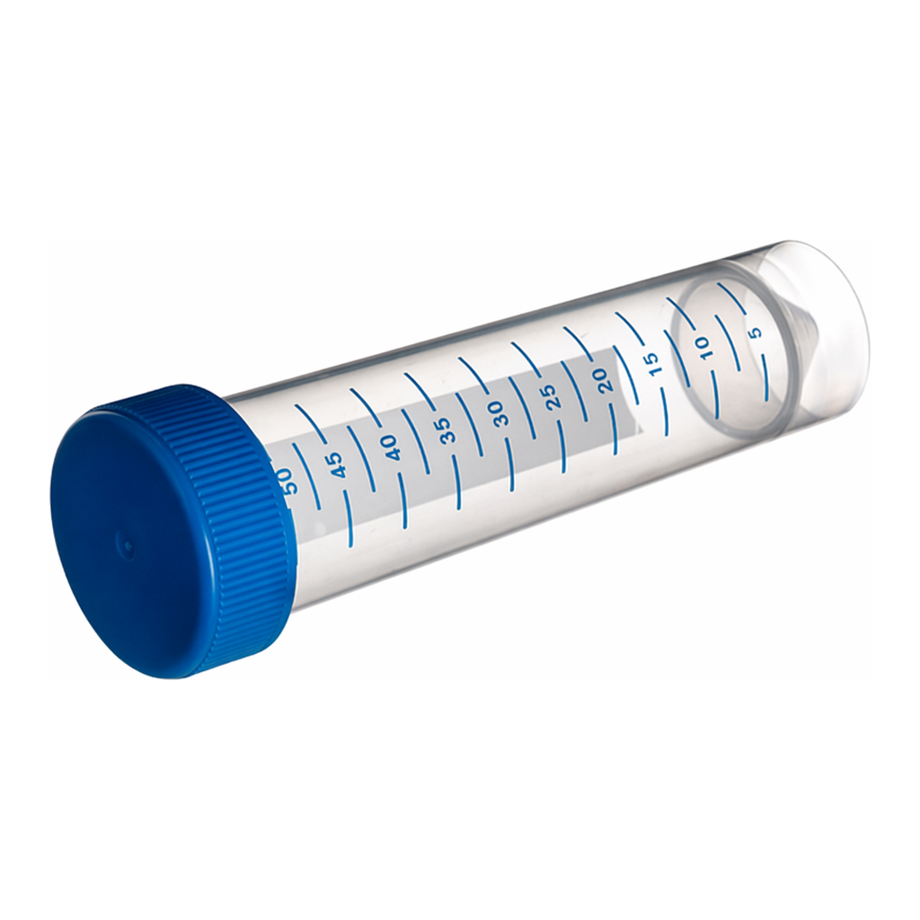 Greiner Bio One TUBE, 50 ML, PP, 30/115 MM, CONICAL BOTTOM,CELLSTAR®, BLUE SCREW CAP, NATURAL, GRADUATED, WRITING AREA, SKIRT, STERILE, 25 PCS./BAG