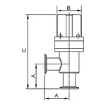 AS ONE High Vacuum Pressure Air Angle Valve, 고진공압 공기 앵글밸브