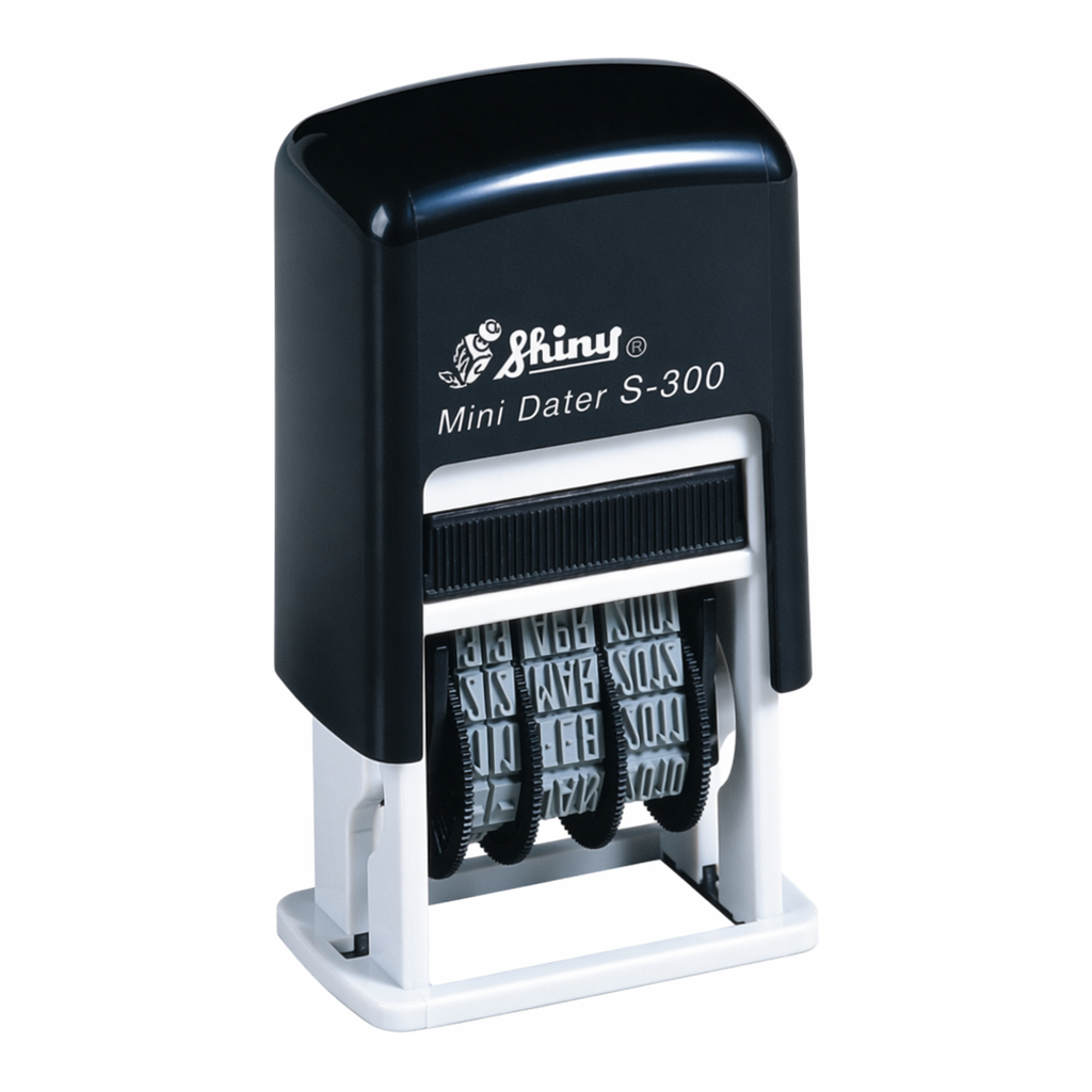 OFFICENEX 구문 일부인 자동스탬프 S-300 20x3mm(적색/월숫자로표기/홀더색상랜덤)