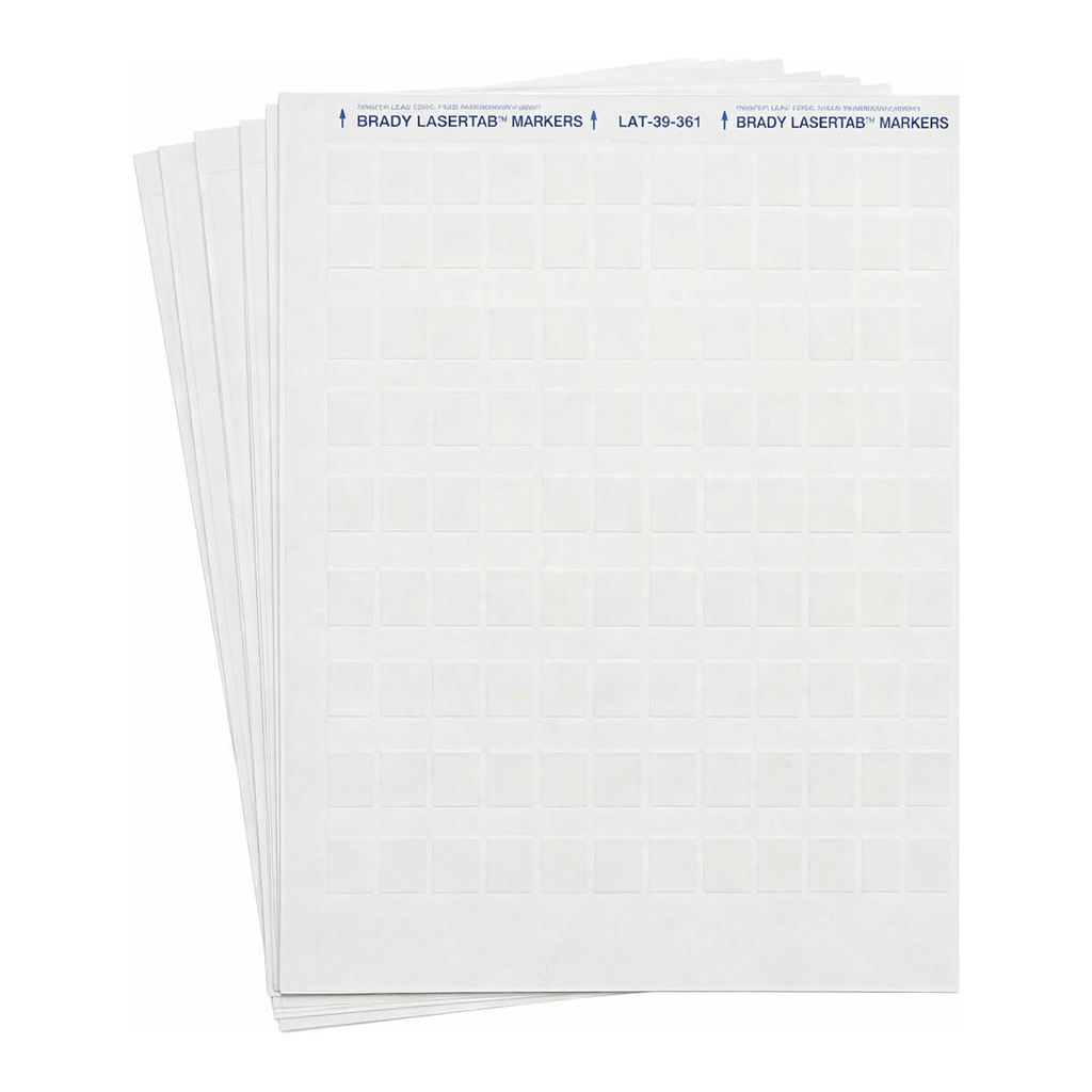 Brady LaserTab Series Self-Laminating Polyester Labels