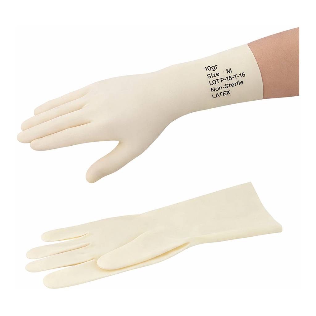 AS ONE Latex Glove Accutech® (Powder-free) 295mm, 라텍스 장갑 (파우터 프리) 295mm
