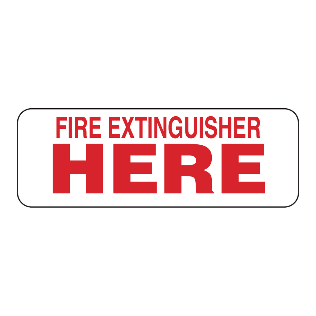 Brady Fire Extinguisher Here Sign