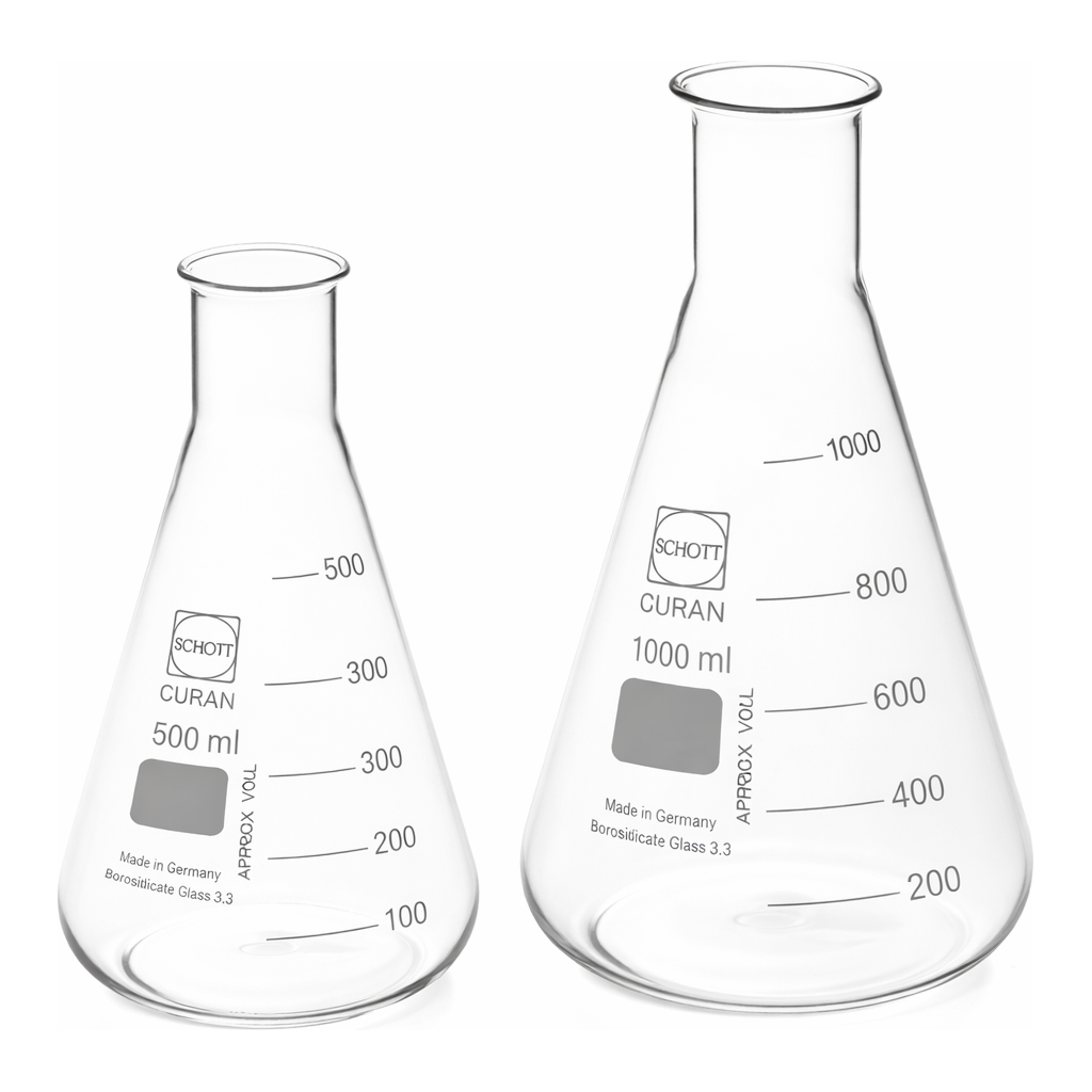 AS ONE Erlenmeyer Flask Glass DURAN®, 삼각 플라스크