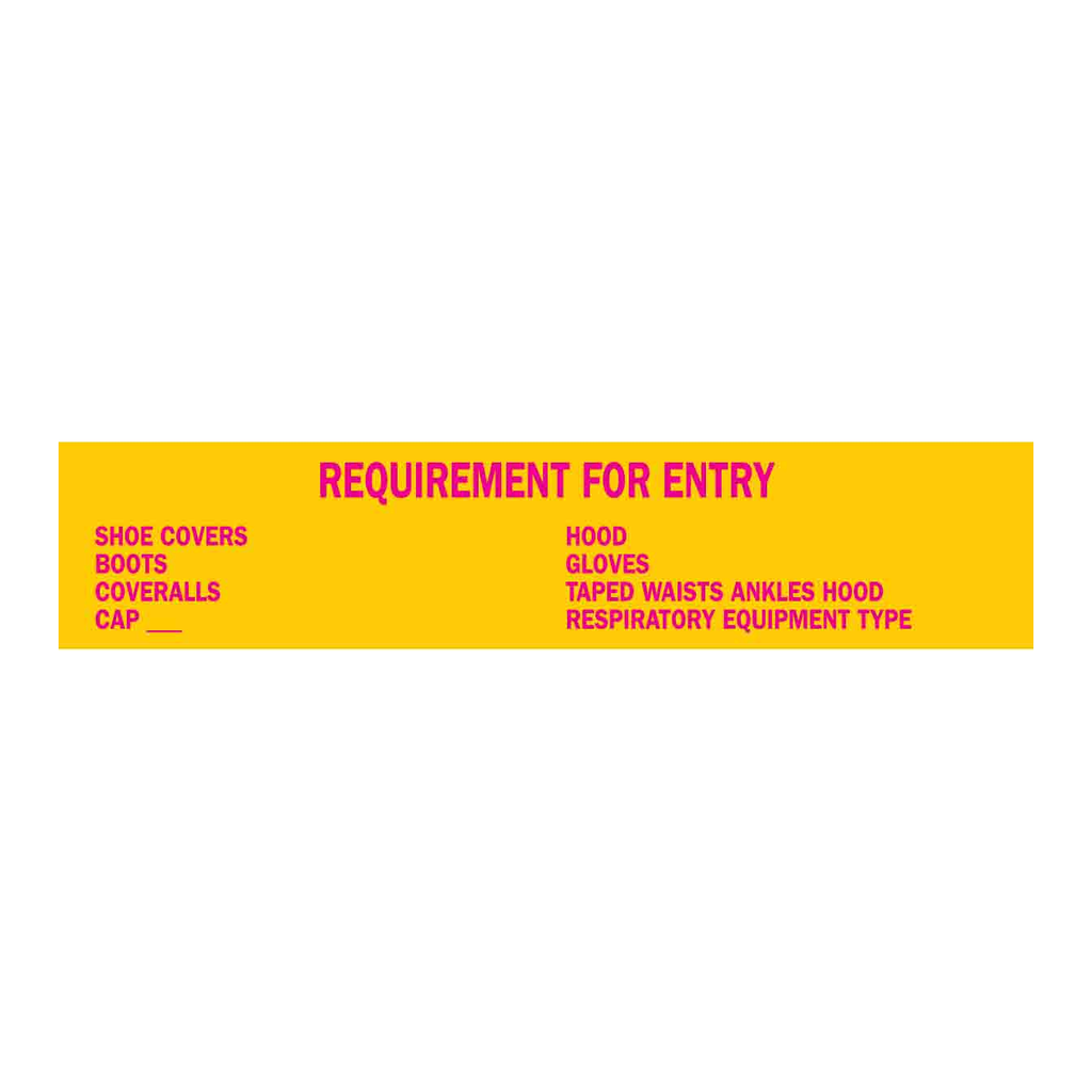 Brady Requirement For Entry Sign