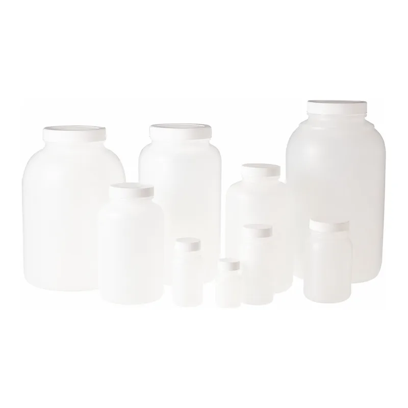 Natural HDPE Wide Mouth Round Bottles