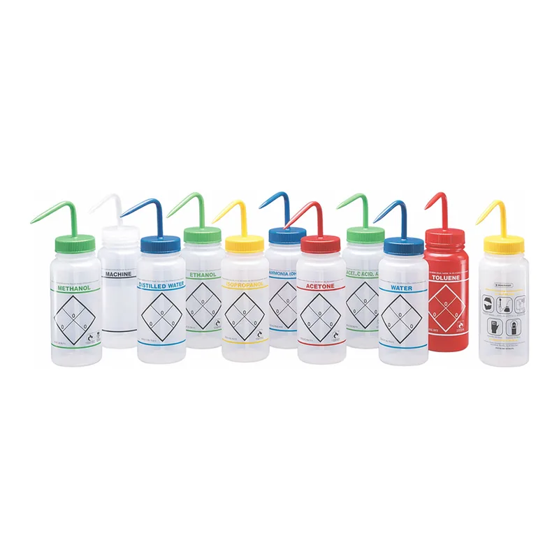 Safety-Labeled Wash Bottles