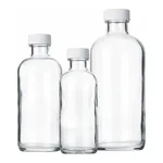 Clear Boston Round Glass Bottles
