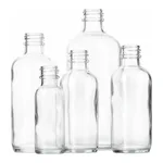 Clear Boston Round Glass Bottles