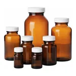 Amber Wide Mouth Packer Glass Bottles