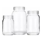 Clear Standard Wide Mouth Glass Bottles