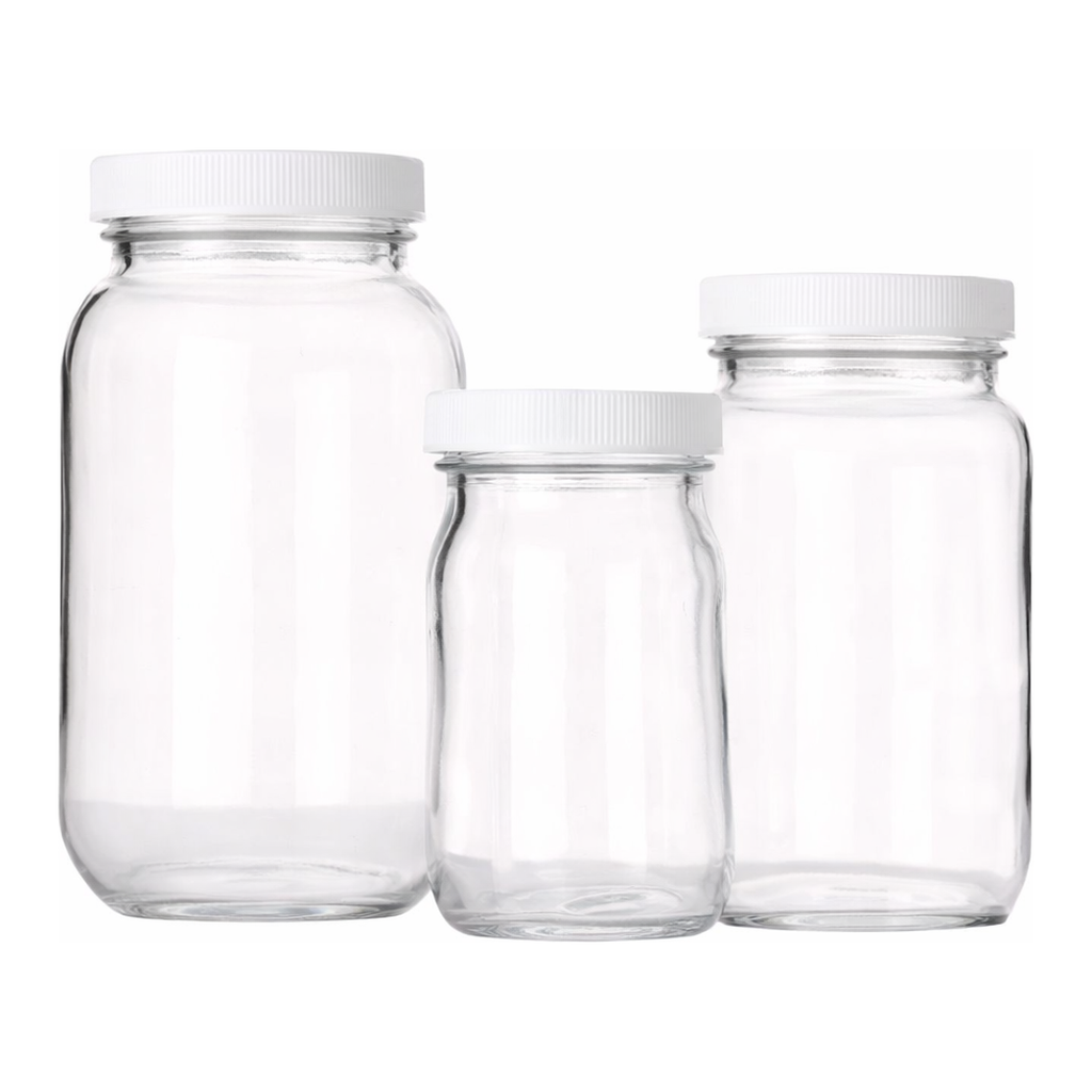 Clear Standard Wide Mouth Glass Bottles