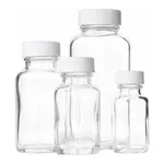 Clear French Square Glass Bottles