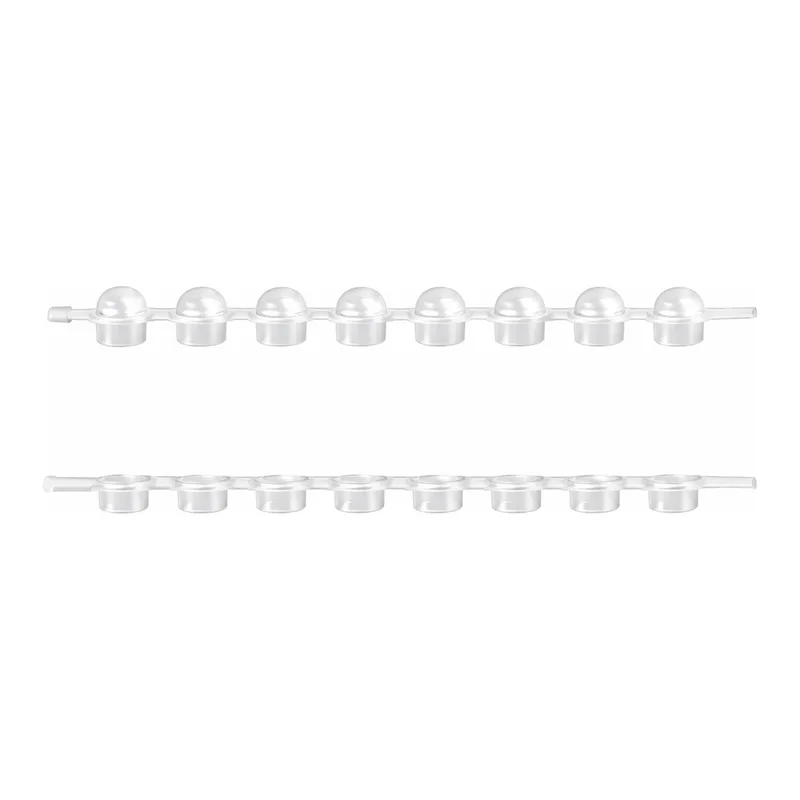 Flat and Domed 8-Cap Strips, Flat Cap Strips