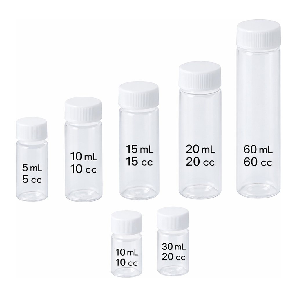 AS ONE PET Screw Vial, PET 스크루 캡 바이알
