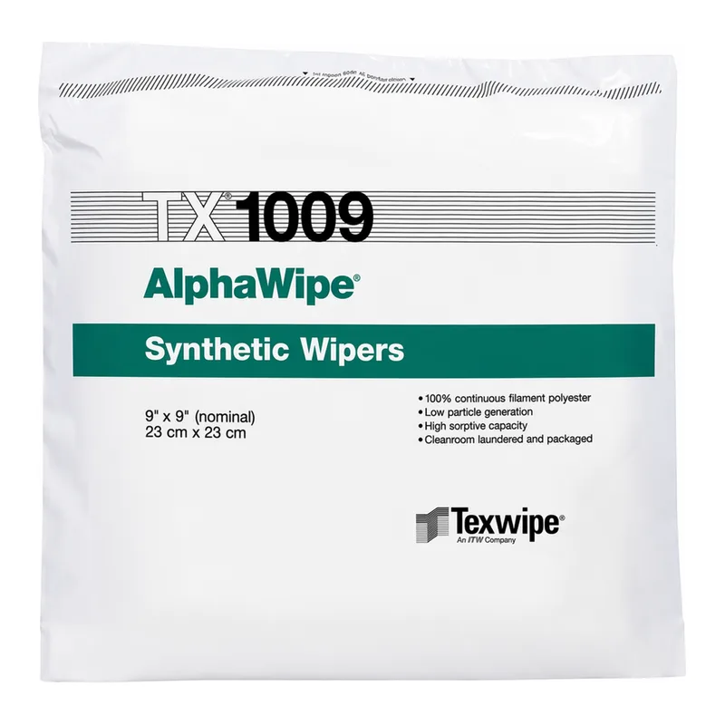 Thermo Fisher Scientific AlphaWipe AlphaWipe Dry, Non-Sterile, 100% polyester, cut-edge wipers, 9 x 9 in.; Stacked