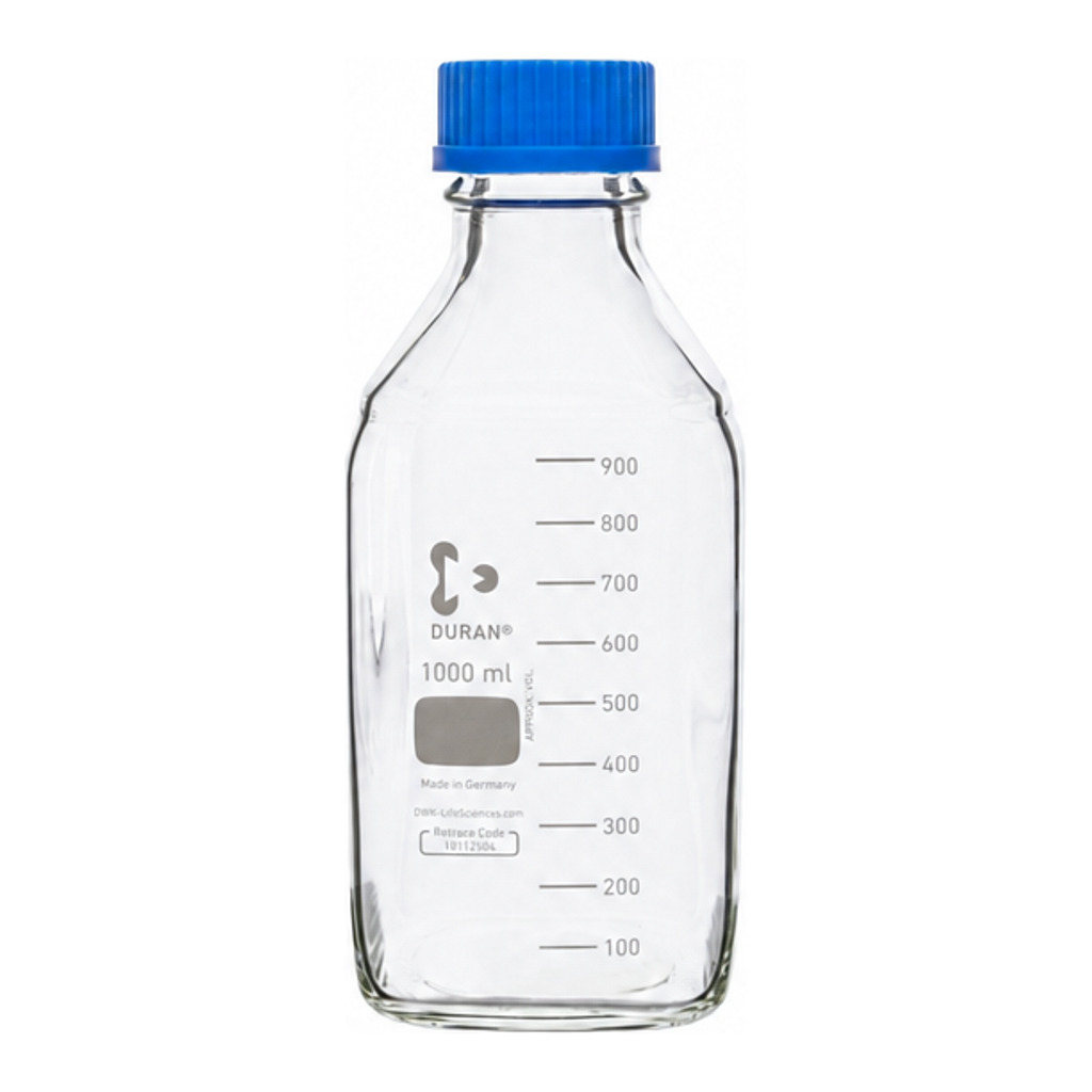 DURAN square bottle GL45, 1000 ml, clear