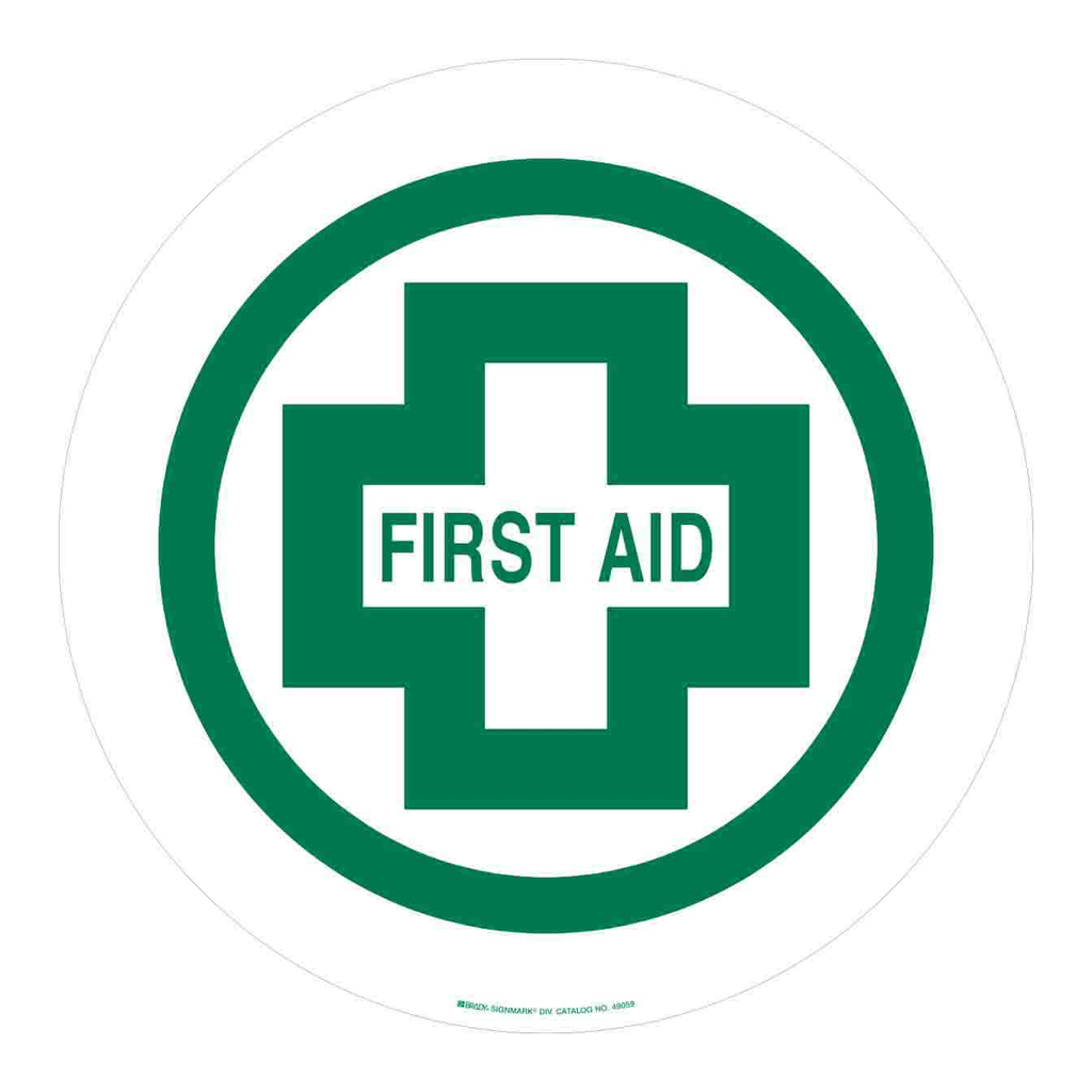 Brady FIRST AID Anti-Slip Floor Sign