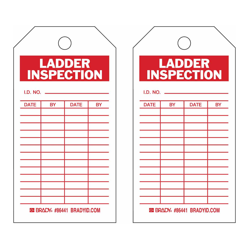 Brady Ladder Inspection Tags