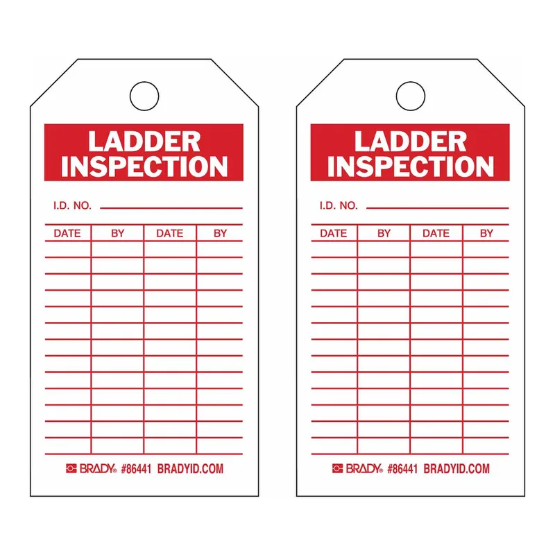 Brady Ladder Inspection Tags