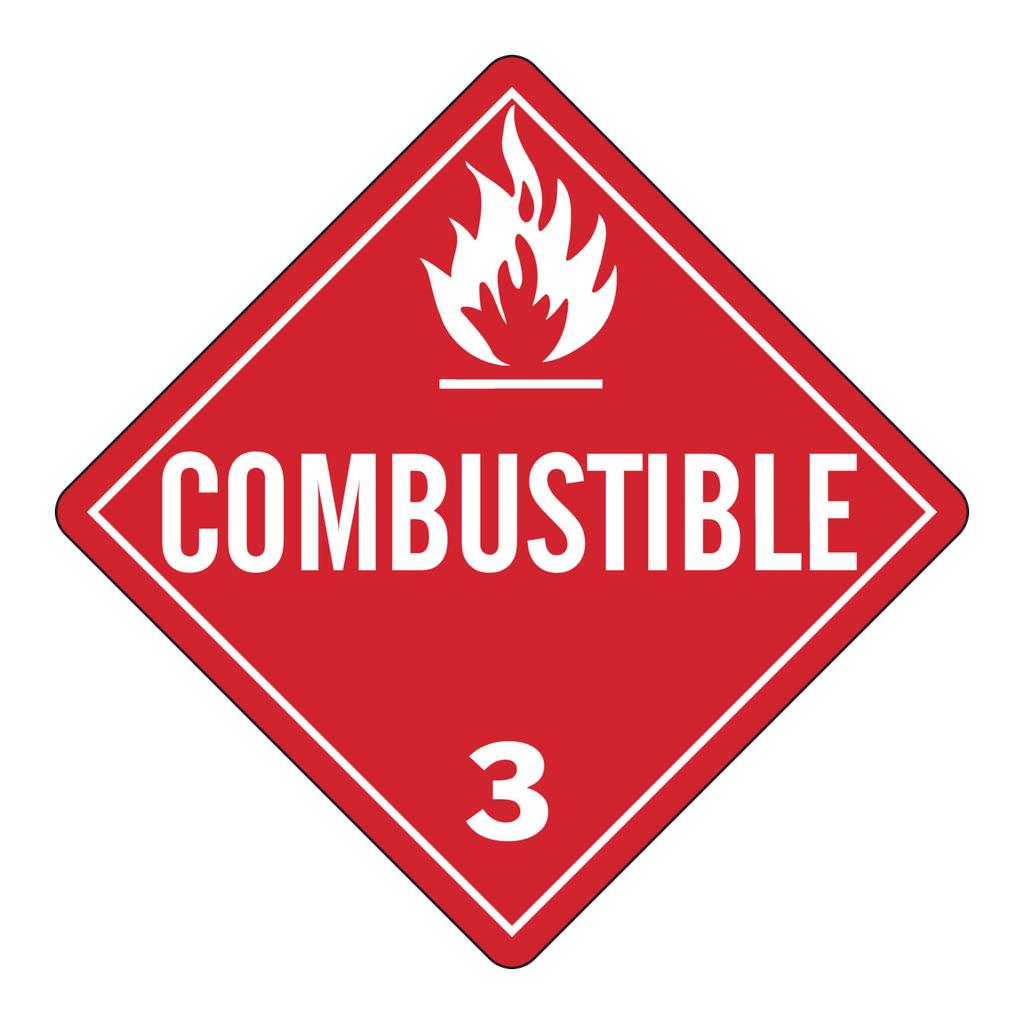 Brady Combustible 3 Sign