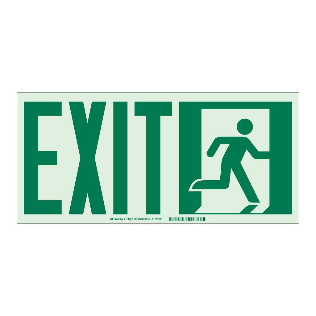 Brady BradyGlo NYC Approved Exit Sign
