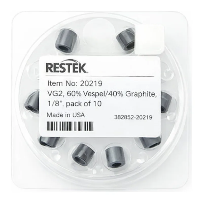 Restek Ferrule, Vespel/Graphite, VG2, 60% Vespel/40% Graphite 1/8in Pack of 10
