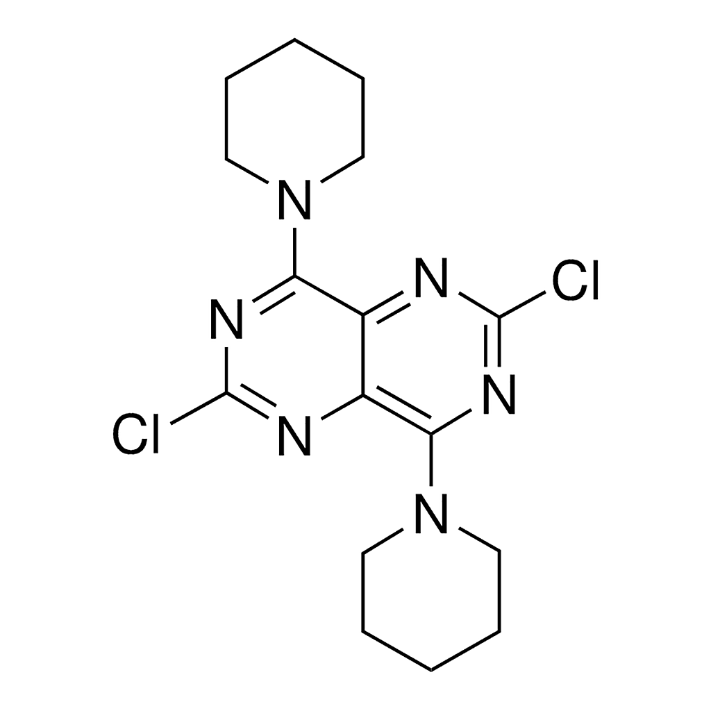 Merck 2,6-Dichloro-4,8-di(1-piperidinyl)pyrimido[5,4-d]pyrimidine