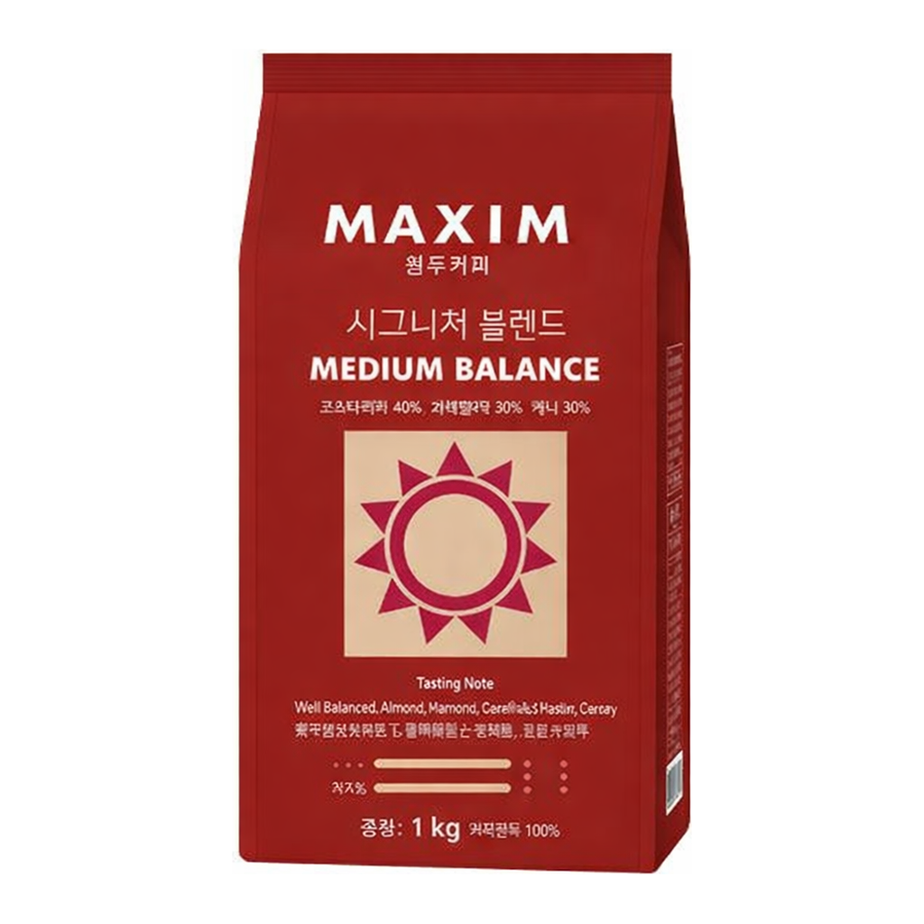 OFFICENEX 맥심 시그니처 블렌드 미디엄 밸런스 (원두/1kg)