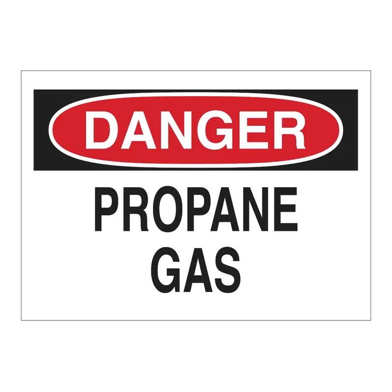 Brady DANGER Propane Gas Sign