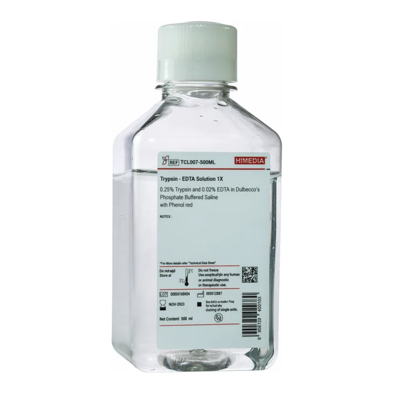 Himedia Trypsin-EDTA Solution 10X w/ 0.5% Trypsin and 0.2% EDTA in Dulbecco`s Phosphate Buffered Saline w/o Phenol red
